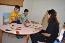 جلسة علاج نطق لأطفال ذوي اعاقة ذهنية 