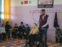 أنشطة منفذة من قبل الحاضنة البيئية والتنموية للشباب لترفيه الأطفال في مخيمات اللاجئيين